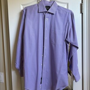 Jos. A. Bank Purple and White checked Dress Shirt